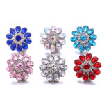 20MM flower Rhinestone  Metal snap buttons