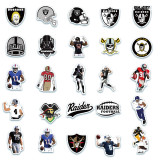 50pcs american football team Oakland Raiders graffiti stickers decorative suitcase notebook waterproof detachable stickers
