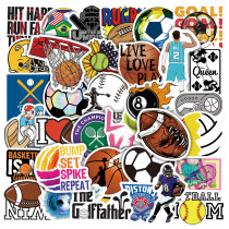 50pcs Cartoon Hockey Basketball  graffiti stickers decorative suitcase notebook waterproof detachable stickers