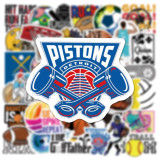 50pcs Cartoon Hockey Basketball  graffiti stickers decorative suitcase notebook waterproof detachable stickers