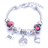 24 styles Adjustable Diamond Bracelet DIY Resin Bead Bracelet Butterfly Glass Large Hole Beaded Bracelet