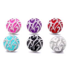 love 20MM  design Rhinestone  Metal snap buttons