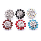 20MM flower Rhinestone  Metal snap buttons