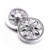 20MM flower Rhinestone  Metal snap buttons