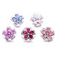 20MM flower Rhinestone  Metal snap buttons