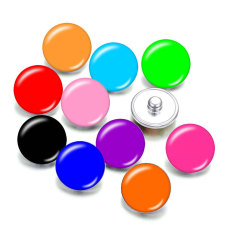 20MM colour Print glass snaps buttons