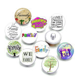 20MM family Print glass snaps buttons