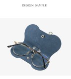 Simple portable glasses bag with pressure-resistant sunglasses clip protective sleeve hanging expression glasses bag