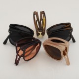 Folding sunglasses uv anti-ultraviolet sunscreen sunglasses storage zipper box