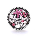 starfish 20MM  design Rhinestone  Metal snap buttons