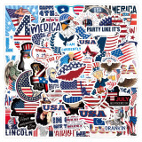 50pcs American Independence Day graffiti stickers decorative suitcase notebook waterproof detachable stickers