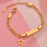 Stainless Steel Bend Bracelet Creative NK Chain Love Butterfly Crown Star