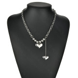 Love heart pendant stainless steel necklace
