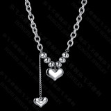Love heart pendant stainless steel necklace