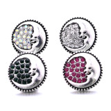 moon 20MM  design Rhinestone  Metal snap buttons