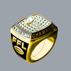 7sizes NFL Fantasy Football Team Ring Men's Jewelry Complex