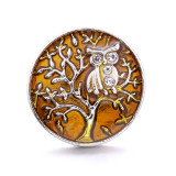 owl 20MM  design Rhinestone  Metal snap buttons