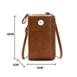 New women's wallets One-shoulder messenger bags Multifunctional mobile phone bags fit 18mm snap button jewelry
