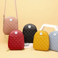 new messenger bag ins fashion small round bag shoulder bag fit 18mm snap button jewelry