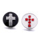 cross 20MM  design Rhinestone  Metal snap buttons