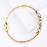 Magnet Diamond Stainless Steel Wire Cable Bracelet