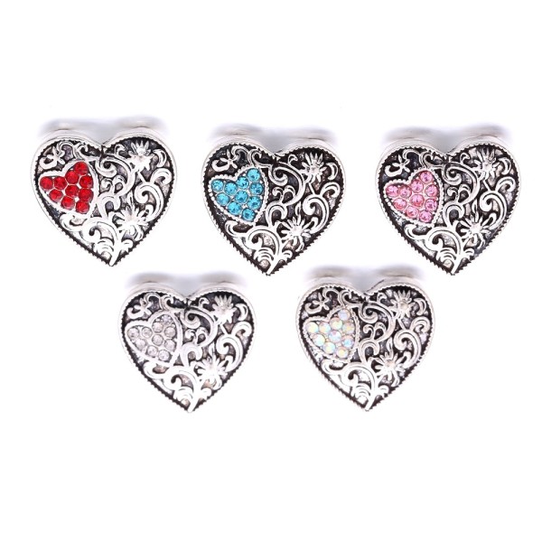 love 20MM  design Rhinestone  Metal snap buttons