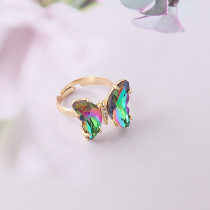 women's gradient butterfly copper ring