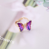 women's gradient butterfly copper ring