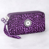 Leopard print Pattern multicolor multilayer leather clutch fit 18mm snap button jewelry