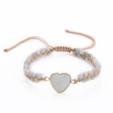 8 styles love Emperor Stone Bracelet Hand Braided Chakra Wrap Bracelet Heart Shaped Natural Stone Bracelet
