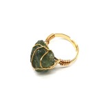 Personality hand-wound rough agate ring women's adjustable ring