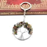 Natural stone Handmade tree root tree of life pendant key pendant keychain jewelry bag pendant
