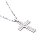 Stainless Steel Shell Cross Pendant Necklace