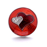 20MM love design Rhinestone  Metal snap buttons
