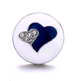 20MM love design Rhinestone  Metal snap buttons