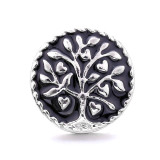 20MM life Tree design Rhinestone  Metal snap buttons