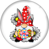 20MM happy easter Cross  Print  glass snaps buttons