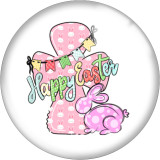 20MM love happy easter  Print  glass snaps buttons