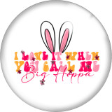 20MM happy easter  Print  glass snaps buttons