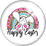 20MM happy easter  Print  glass snaps buttons