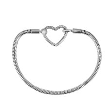 New Partnerbeads Stainless Steel bracelet for charms DIY，length17/18/19/20/21CM