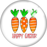20MM happy easter Cross  Print  glass snaps buttons