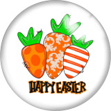20MM  love happy easter rabbit Print  glass snaps buttons