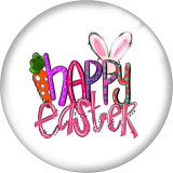 20MM love happy easter  Print  glass snaps buttons