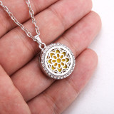 Aromatherapy Essential Oil Diffuser Diamond Necklace Stainless Steel Openable Sweater Chain Necklace
