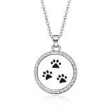 Aromatherapy Essential Oil Diffuser Diamond Necklace Stainless Steel Openable Sweater Chain Necklace
