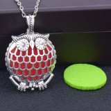 73cm chain Tree of life magnetite alloy aroma diffuser necklace owl photo box pendant carved hollow essential oil pendant