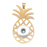 Pineapple Stainless Steel Pendant fit snaps jewelry