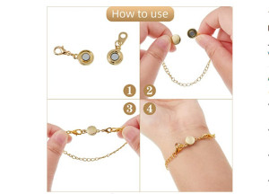 Magnetic Jewelry Buckle Gold Silver Necklace Buckle Closure Bracelet Extender For Jewelry Making