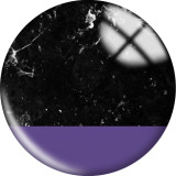 20MM Purple pattern Print  glass snaps buttons